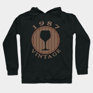 Vintage Wine Lover Birthday 1987 Hoodie